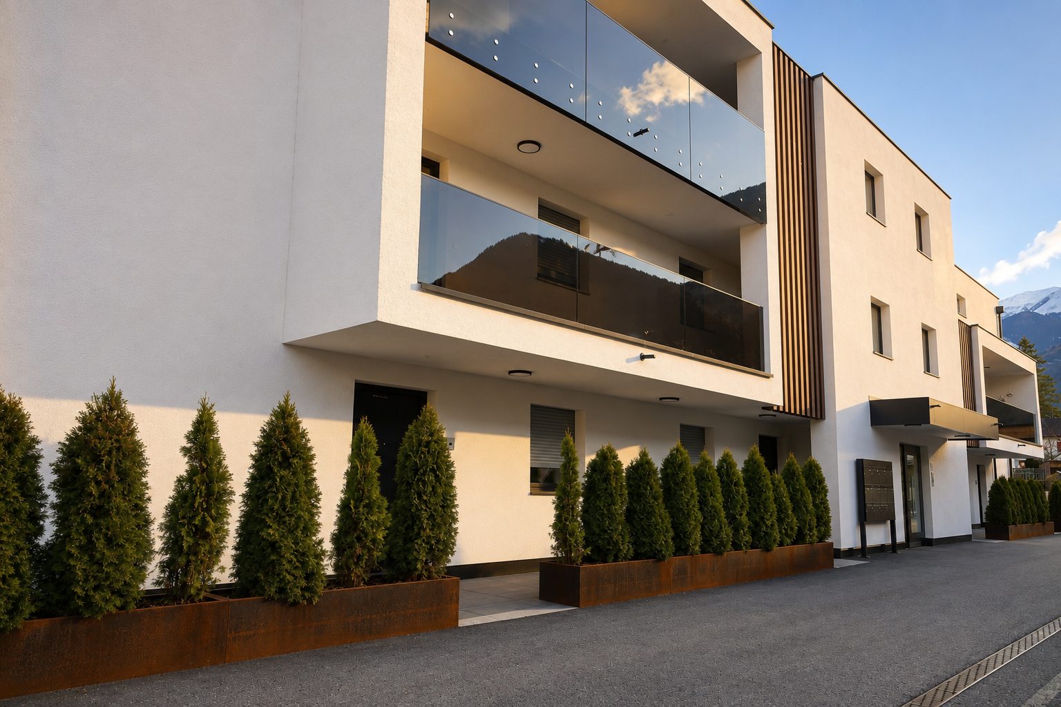 Modern architecture, alpine setting